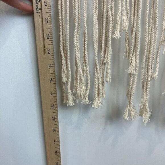 Vintage Hand Woven Macrame BOHO Fringed Wall Tapestry Hanging Decor - Picture 5 of 7